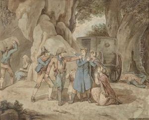 Rauber Uberfallen Eine Familie by Bartolomeo Pinelli