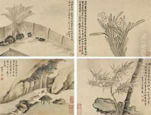 Landscapes, Flowers And Figures