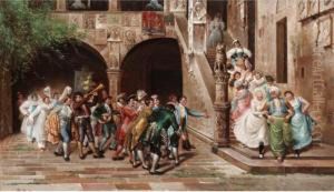 Carnival Scene by J. Pinto