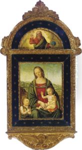 The Madonna And Child With Saint John The Baptist by Bernardo Pintoricchio