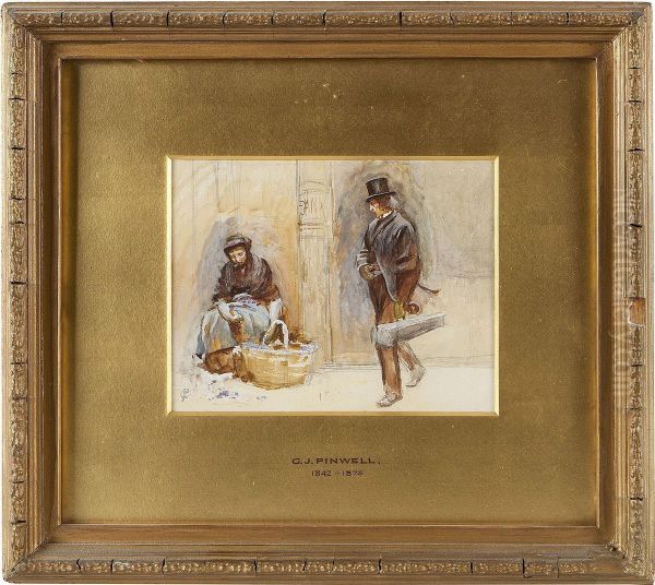 Study For 'the Fiddler And The Flower Girl' - view 1