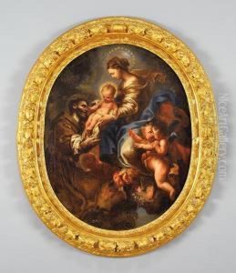Madonna Con Bambino, Santo Ed Angioletti
