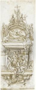 Design For A Wall Monument by Paolo Girolamo Piola