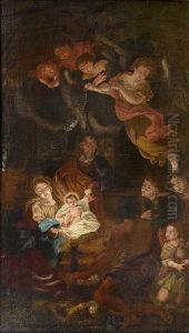 The Adoration Of The Shepherds by Paolo Girolamo Piola