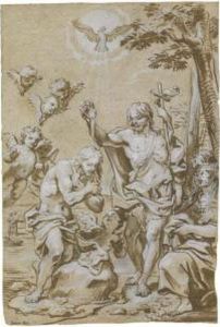 The Baptism Of Christ by Paolo Girolamo Piola