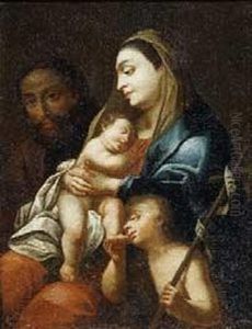 Sacra Famiglia Con San Giovannino by Pellegrino Piola