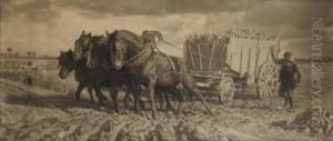 Chariot Tire Par Quatre Chevaux