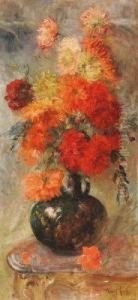 Bouquet De Fleurs Sur Un Entablement by Louis Piot