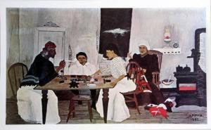 Title: The Domino Players by Horace Pippin