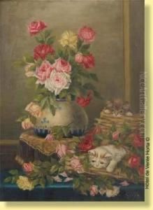 Chatons Dans Les Roses by Sophie Pir