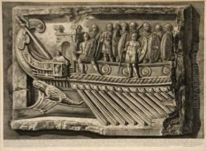 Fragment Of A Classical Frieze by Giovanni Battista Piranesi