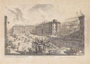 Veduta Della Piazza Di Spagna by Giovanni Battista Piranesi