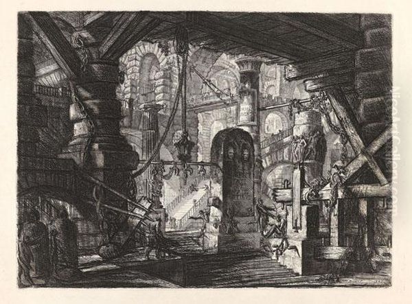 Blatt Xvi Der Sechzehnteiligen Folge Der "carceri D'invenzione" - view 1