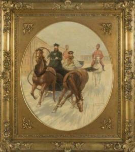 Portrait Du Grand-duc Serge Alexandrovitch De Russie (1857-1905),entoure De Son Escorte Du Konvoy.