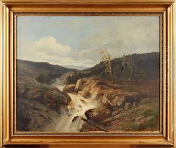 Landskap Med Brusande Fors - view 1