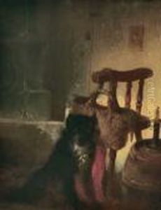 Wartender Hund by Carl Pischinger