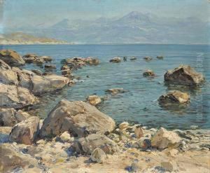 A Bay Near Dubrovnik by Josef Pisecky