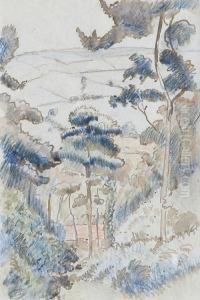Hillside At Eragny by Lucien Pissarro