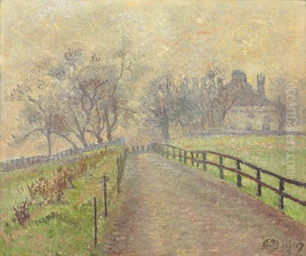 A Foggy Morning, Mortlake - view 1