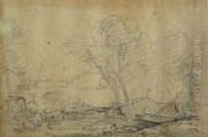 Paesaggio Con Alberi by Anthonie Sminck Pitloo