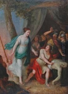 Achilles, Patroklos I Tetyda by Jozef Franciszek Pitschman