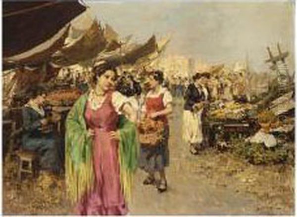 A Vegetable Market In An Italian City - view 1