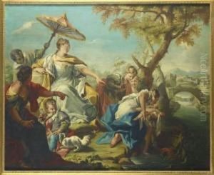 Moise Sauve Des Eaux by Sebastiano Ricci