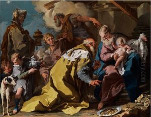 Anbetung Der Hirten by Giovanni Battista Pittoni the younger