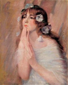 Fanciullacon Fiori Tra I Capelli by Oreste Pizio