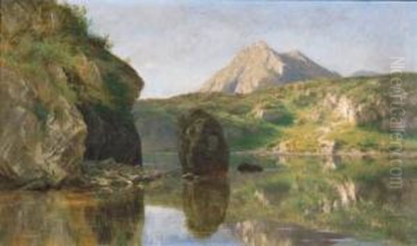 Paesaggio Lacustre Con Barca - view 1