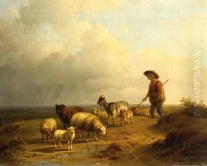 A Shepherd With His Flock