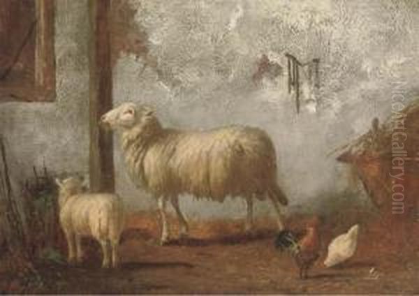Sheep In The Stable - view 1