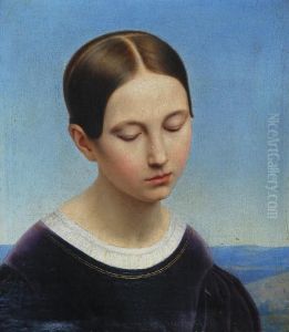 Dziewczyna Na Tle Pejzazu by Moritz Plaschke