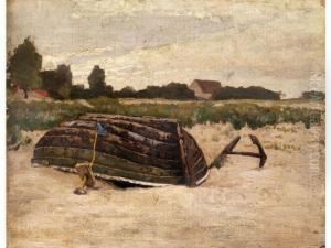 Ans Sandufer Gezogener Umgedrehterkahn by Ernst Ludwig Plass