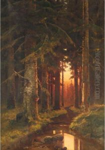Woodland Sunrise by Semyon Platonov