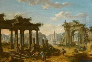 Capriccio
Of Ruins With Figures Resting Beneath A Classical Portico Capriccio
Of Ruins With Figures Resting Beneath A Classical Portico