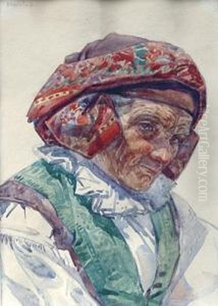 Old Woman In Folk Costume. - view 1