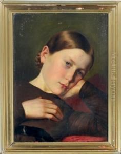 Portrait Of A Pensive Girl Portrait Of A Pensive Girl
