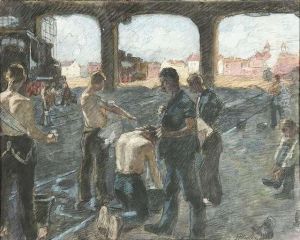 Closing Time Atthe Locomotive Maintenance. by Hermann Pleuer