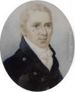 Oval Half-length Portrait Of A Young Man. by Andrew Plimer