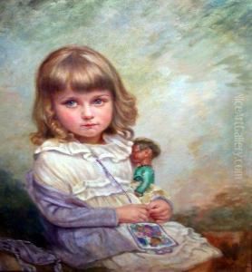 Madchen Mit Puppe Und Taschchen by Meta Pluckebaum