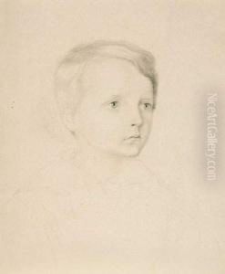 Bildnis Eines Knaben. by Hermann Freihold Pluddemann