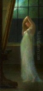 Das Modell Im Atelier by Heinrich Pluhr