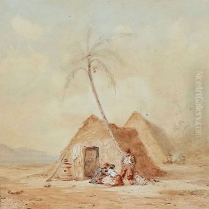 A Camp, Tahiti by Poul August Plum