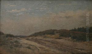 Heidegezicht. Paneel (mahonie) by Andre Plumot