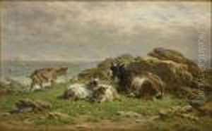 Chevres Aupres De La Mer by Andre Plumot