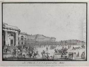 Ansicht Auf Den Palast Des Grossfursten Michail Pavlovich In St. Petersburg Ansicht Auf Den Palast Des Grossfursten Michail Pavlovich In St. Petersburg