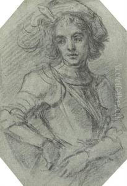 Portrait Of A Young Man, Half-length, Wearing A Plumed Hat And Armour - view 1