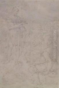 St. John The Baptist Preaching by Bernardino Barbatelli Poccetti