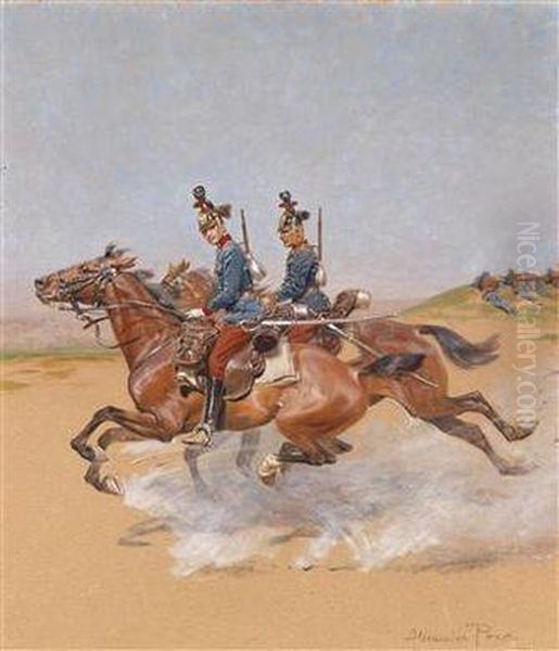 Galloping Over The Battle Field - view 1